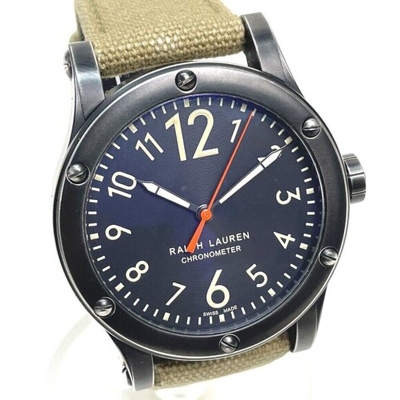 RALPH LAUREN Sporting Safari RL67 Chronometer Men's Wristwatch SS - Picture 1 of 11